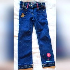 New Girl's embroidered jeans size 3